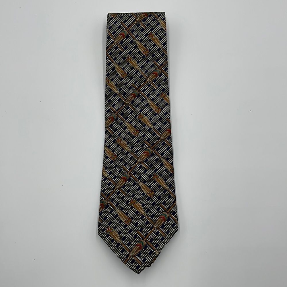 Boat oar 100% silk Audrey Buckner necktie